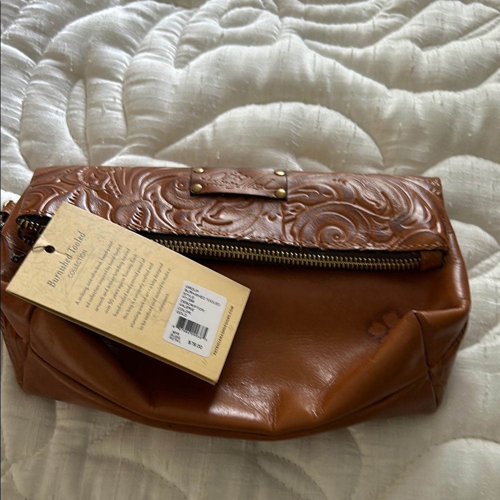 Patricia Nash Brown Leather Valerie clutch
